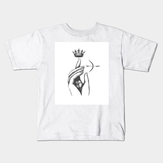 The Punishing Hand of The Lord Tattoo Kids T-Shirt by devaleta